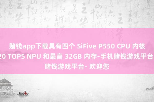 赌钱app下载具有四个 SiFive P550 CPU 内核、一个 20 TOPS NPU 和最高 32GB 内存-手机赌钱游戏平台- 欢迎您